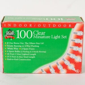 Yule Rite 100 Clear Miniature Light Set